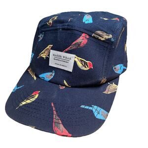 Maker Wear Songbird Bird All Over Print Baseball Cap Navy Blue Adjustable